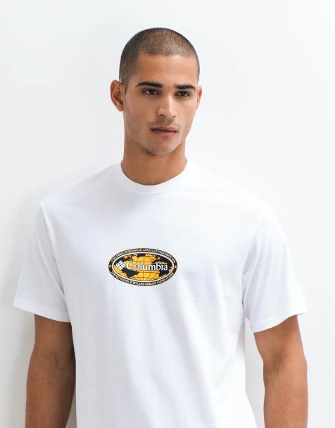 Columbia Street Tech Worldwide heavyweight t-shirt in white - view 1