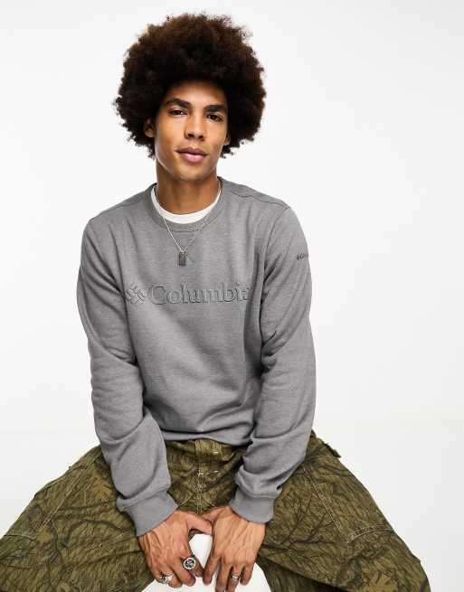 Columbia - Sweater met ronde hals en logo in grijs