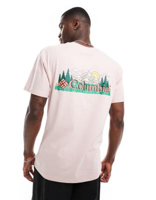 Columbia Talbert Ridge back print t-shirt in pink Exclusive at FhyzicsShops