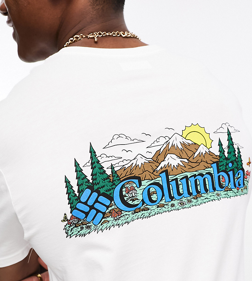 Columbia Talbert Ridge back print t-shirt in white Exclusive to ASOS