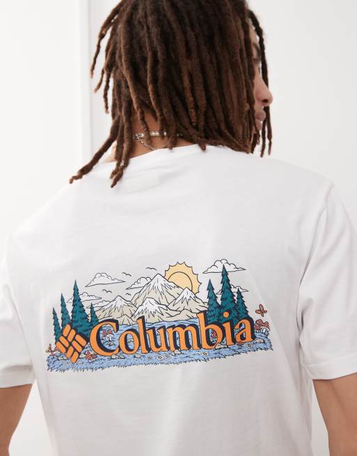 Columbia - Talbert Ridge - T-shirt met korte mouwen en grafische print in wit