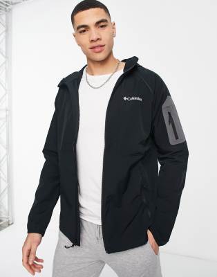 Columbia Tall Heights hooded shell jacket in black Exclusive at ASOS