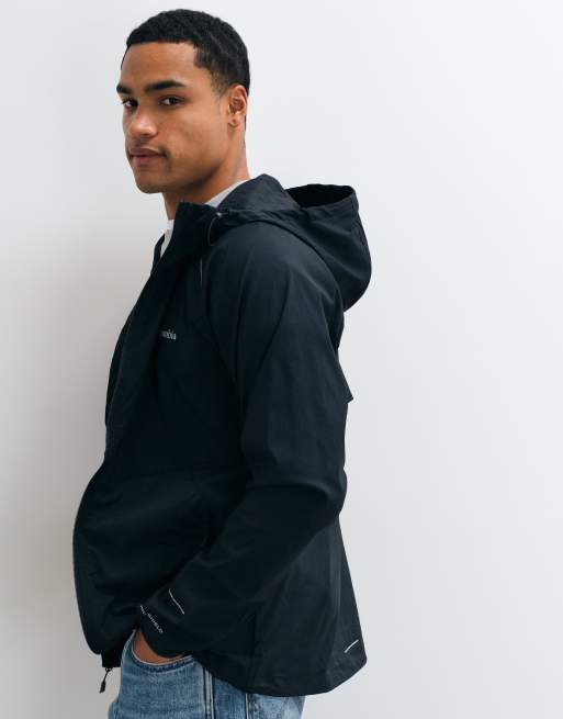 Columbia Tech II Windjacke mit durchgehendem Reißverschluss in Schwarz, 4 von 5