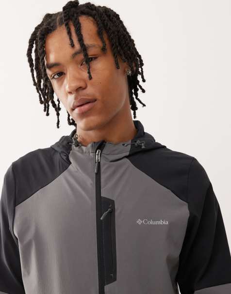 Columbia Tech - Softshell hoodie in grijs en zwart - view 1