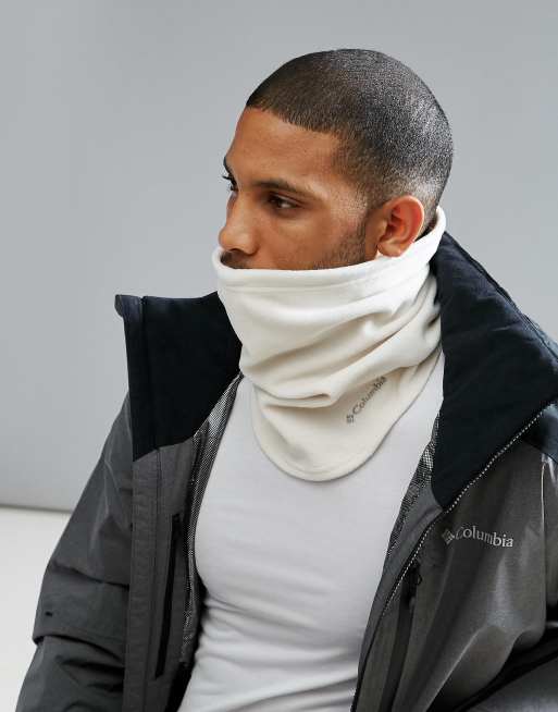 Columbia Thermarator Neck Gaiter Fleece in Chalk | ASOS