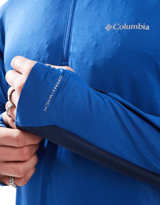 Columbia Three Pitch half zip fleece in blue, 3 of 4