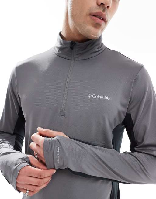 Columbia - Three Pitch - Pile grigio e nero con zip corta, 4 di 4