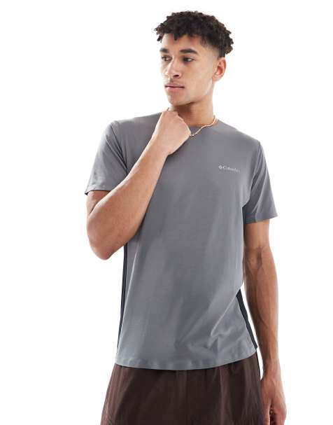 Columbia - Three Pitch - T-shirt a maniche corte girocollo grigia e nera - view 1