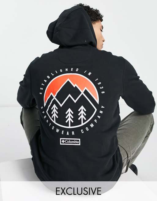 Columbia - Tillamook - Hoodie met grafische opdruk in zwart, exclusief bij ASOS 
