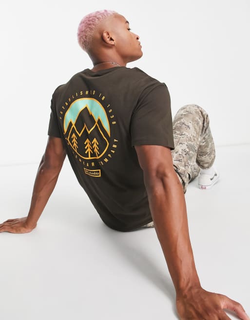 Columbia – Tillamook – T-Shirt mit Rückenlogo in Braun, exklusiv bei ASOS