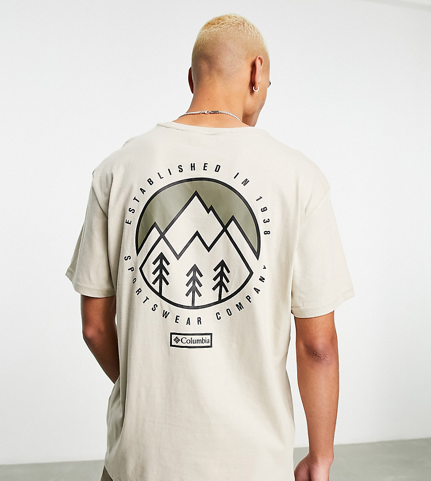 Columbia Tillamook Way II t-shirt in beige/black Exclusive at ASOS-Neutral