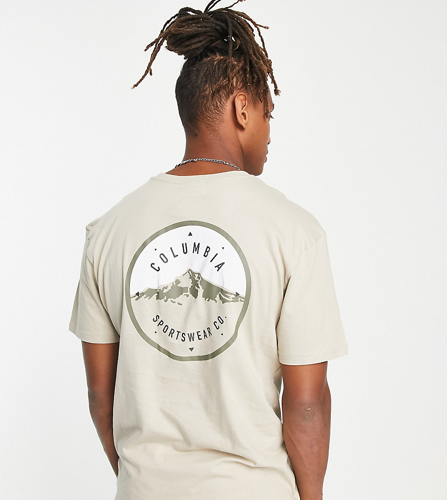 Columbia Tillamook Way II T-shirt in beige Exclusive to ASOS-Neutral