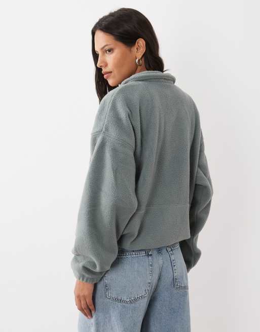 Columbia Timber Meadow fleece con zip corta in salvia, 4 di 4