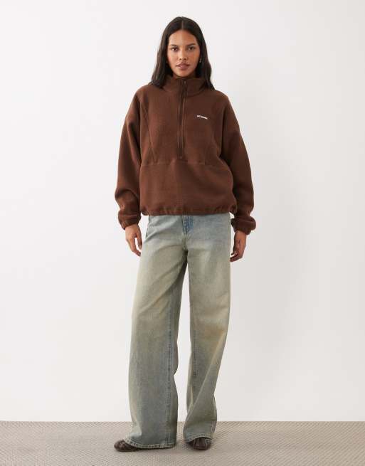 Columbia Timber Meadow fleece met halve rits in bruin, 3 van 4