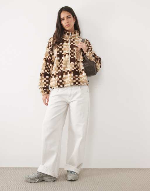 Columbia Timber Meadow fleece met print en halve rits in bruin, 2 van 4