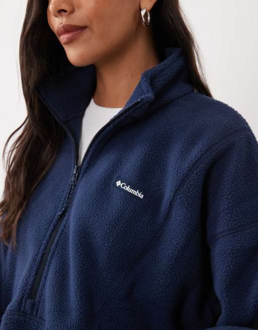 Columbia Timber Meadow half zip fleece in navy, 3 of 4