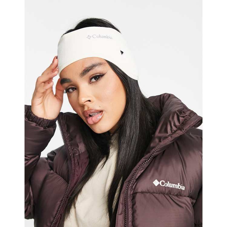 Columbia Trail Shaker fleece headband in cream | ASOS