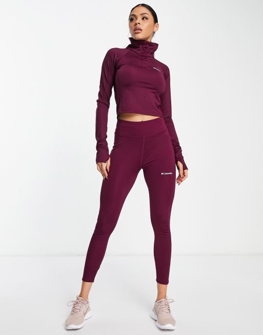 Columbia Training CSC Sculpt cropped tank top in burgundy