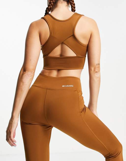 Columbia Training CSC Sculpt cropped tank top in brown Exclusive at ASOS , 2 of 4