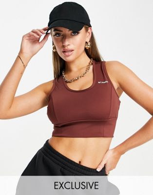 Columbia Training CSC Sculpt cropped tank top in red Exclusive at ASOS  - ASOS Price Checker