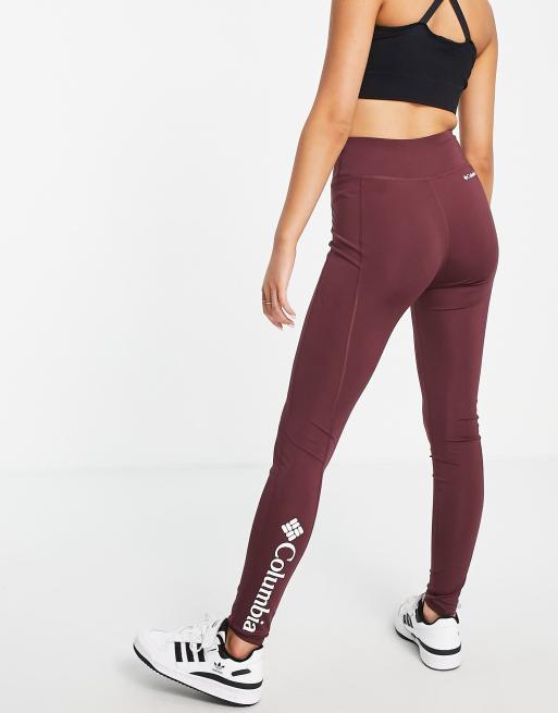 Columbia Training River Tight leggings in burgundy