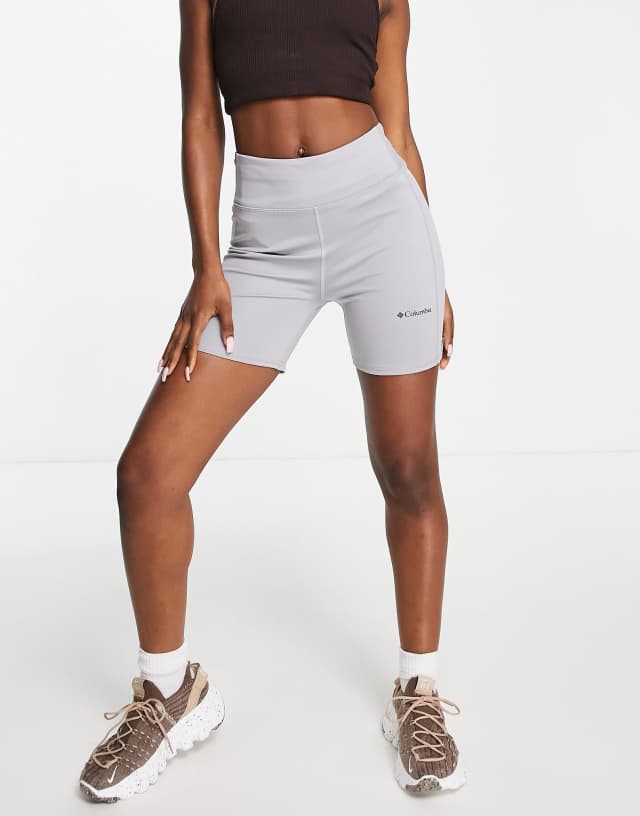 Columbia Training W CSC Sculpt shorts in gray Exclusive at ASOS