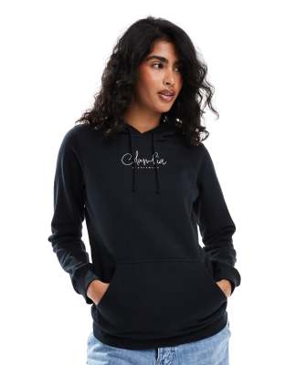 Columbia Trek Logo Print Hoodie In Black