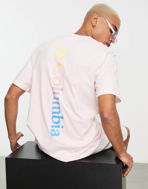 Columbia Unionville back print t-shirt in pink Exclusive at ASOS