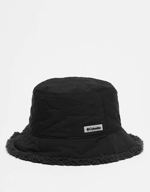 Columbia Unisex Winter Pass reversable sherpa lined bucket hat in black