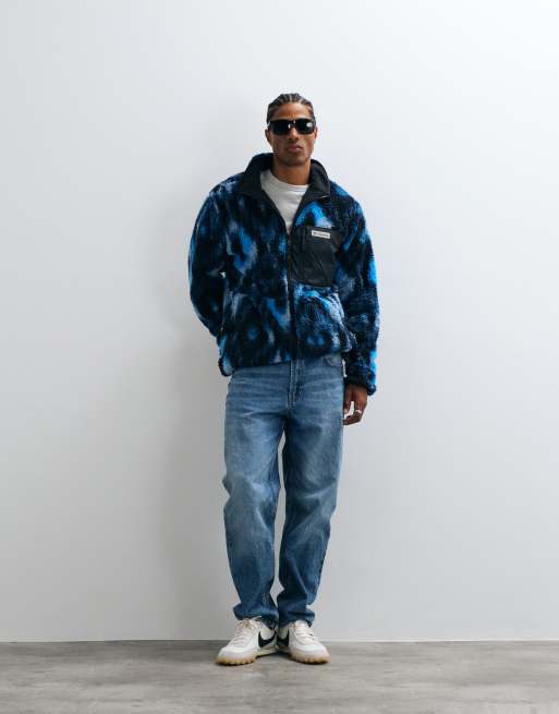 Columbia vinterjakke med vendbar fleece i blå, 3 af 5