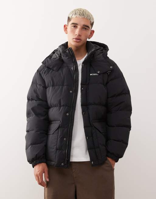 Columbia Wallowa Down hooded coat in black