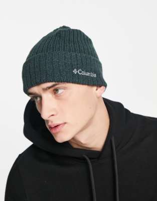 Columbia Watch Cap ribbed beanie in dark green