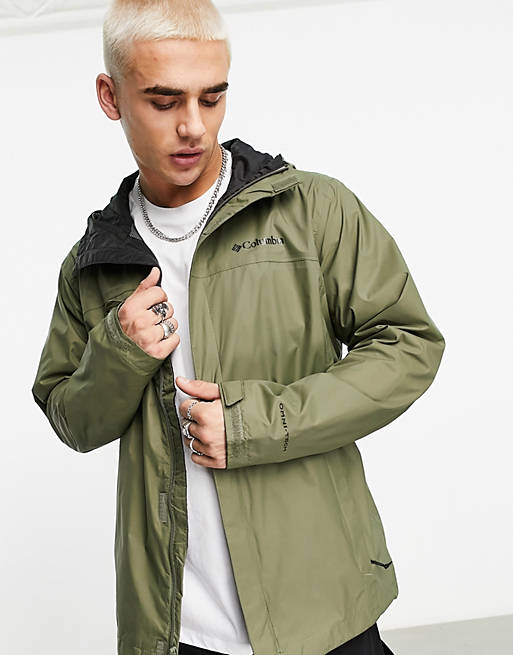 Columbia watertight II jacket in stone green | ASOS
