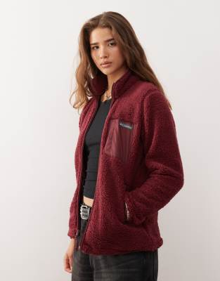 Columbia - West Bend II - Fleecejacke in Burgunderrot mit Reißverschluss