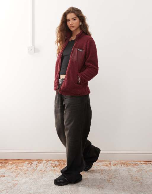 Columbia – West Bend II – Fleecejacke in Burgunderrot mit Reißverschluss, 2 von 4