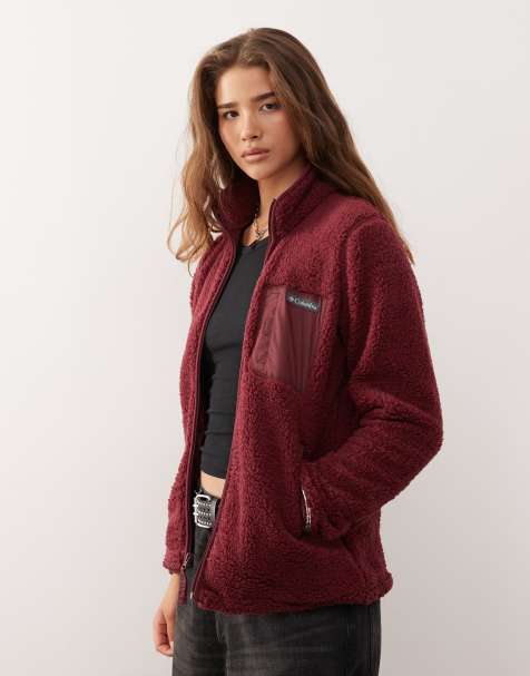Columbia West Bend II full zip fleece in burgundy - view 1