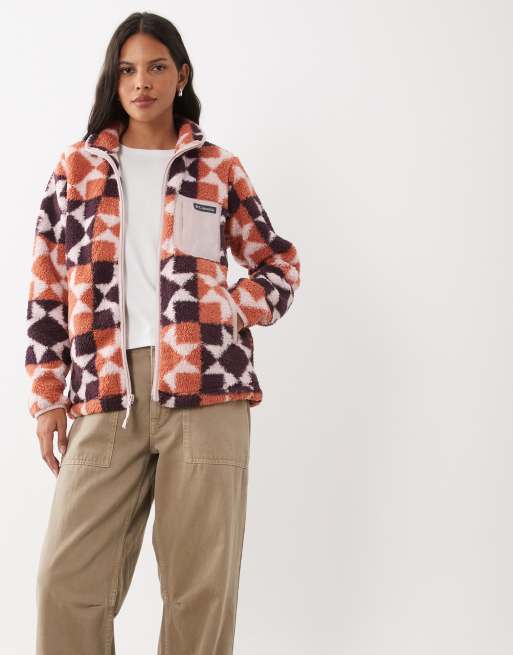 Columbia West Bend polaire zippée intégrale imprimée rose multicolore, 1 de 4