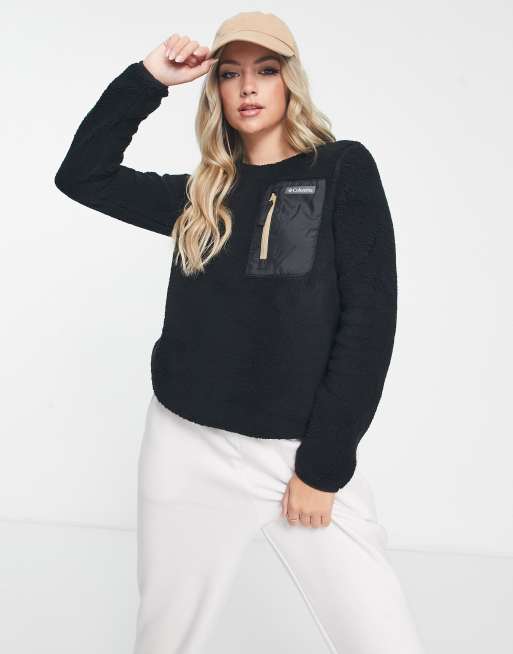 Columbia – West Bend – Svart sherpa sweatshirt