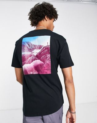 Columbia Westhoff back print t-shirt in black Exclusive at ASOS - ASOS Price Checker