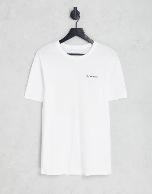 Columbia Westhoff back print t-shirt in white Exclusive at ASOS , 3 of 4