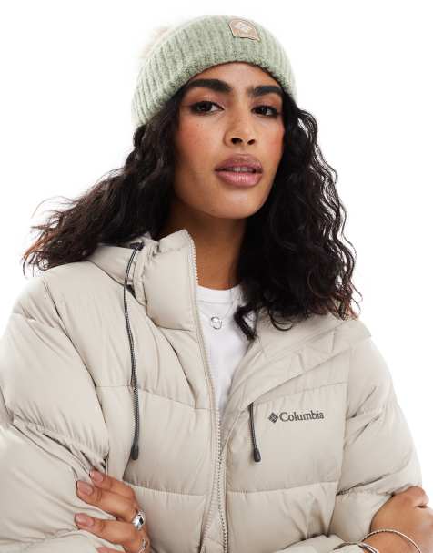 Columbia – Winter Blur – Czapka beanie z pomponem w kolorze beżowym i bladozielonym - view 1