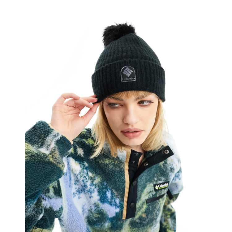Columbia Winter Blur pom pom beanie in black | ASOS display picture 3