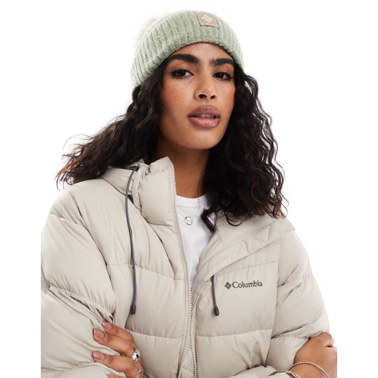 新品未使用⭐︎タグ付　CALME loose fit beanie ivory Columbia Winter blur pom pom beanie in safari and chalk | ASOS