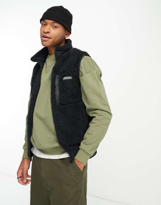 Columbia – Winter Pass – Fleeceweste in Schwarz mit Print