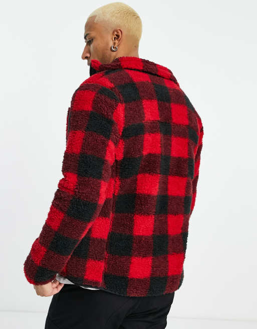 Columbia red and store black plaid jacket