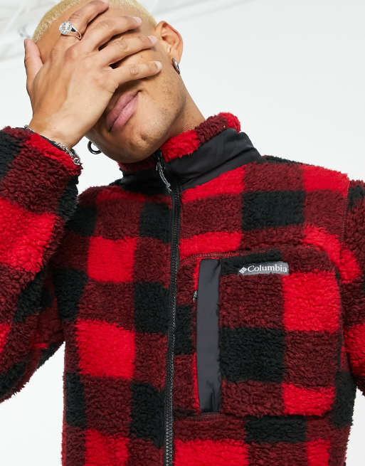 Columbia red and on sale black plaid jacket