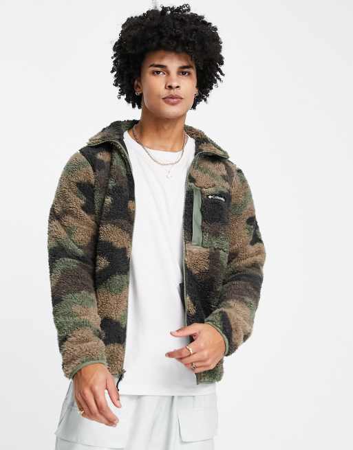 Camo columbia cheap fleece jacket