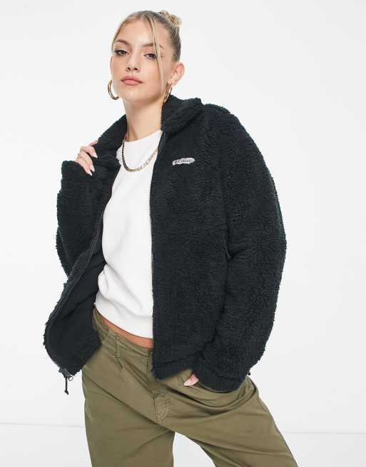 Columbia Puffect sherpa unisex puffer jacket in black Exclusive at ASOS