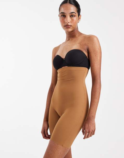Commando Classic contol high-waisted short in caramel - CAMEL - view 1
