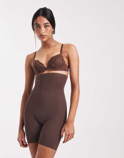 Commando Classic contol high-waisted short in mocha - view 1